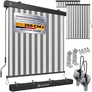 KESSER ® store vertical 180 x 250 cm Mécanisme à manivelle Balcon Protection solaire et brise-vue Manivelle Caisson pour balcon et terrasse Kit de - Publicité KESSER ® store vertical 180 x 250 cm Mécanisme à manivelle Balcon Protection solaire et brise-vue Manivelle Caisson pour balcon et terrasse Kit de - Publicité