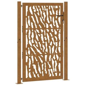 vidaXL Porte de Jardin Acier résistant aux intempéries Design tracés, Porte de clôture, Porte extérieure, Porte en métal, Porte de sécurité - Publicité vidaXL Porte de Jardin Acier résistant aux intempéries Design tracés, Porte de clôture, Porte extérieure, Porte en métal, Porte de sécurité - Publicité