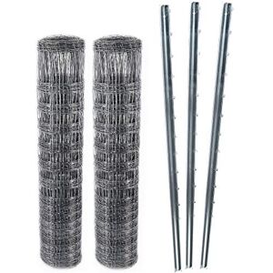 Aquagart 100 m Clôture à gibier Treillis à nœuds Clôture de prairie Clôture forestière 150/12/30+ poteaux de clôture modele lourdprofilés en Z - Publicité Aquagart 100 m Clôture à gibier Treillis à nœuds Clôture de prairie Clôture forestière 150/12/30+ poteaux de clôture modele lourdprofilés en Z - Publicité