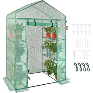 VEVOR Serre de Jardin 141x74,5x205 cm Tente Abri de Plantes avec Étagères Bâche PE Haute Résistance avec Porte et Fenêtres et Cadre en Acier Montage Facile Idéal pour Plantation Fleurs Stockage Vert - Publicité VEVOR Serre de Jardin 141x74,5x205 cm Tente Abri de Plantes avec Étagères Bâche PE Haute Résistance avec Porte et Fenêtres et Cadre en Acier Montage Facile Idéal pour Plantation Fleurs Stockage Vert - Publicité