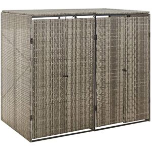 vidaXL Abri pour Poubelle Double Gris 140x80x117 cm Résine tressée, Stockage de Poubelle à Roue Unique, Couvercle pour Poubelle, abri pour Poubelle à Roue Unique - Publicité vidaXL Abri pour Poubelle Double Gris 140x80x117 cm Résine tressée, Stockage de Poubelle à Roue Unique, Couvercle pour Poubelle, abri pour Poubelle à Roue Unique - Publicité