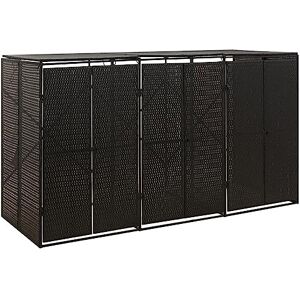 vidaXL Abri pour Poubelle Triple Noir 207x80x117 cm Résine tressée, Stockage de Poubelle à Roue Unique, Couvercle pour Poubelle, abri pour Poubelle à Roue Unique - Publicité vidaXL Abri pour Poubelle Triple Noir 207x80x117 cm Résine tressée, Stockage de Poubelle à Roue Unique, Couvercle pour Poubelle, abri pour Poubelle à Roue Unique - Publicité