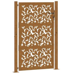 vidaXL Porte de Jardin Acier résistant aux intempéries Design Feuilles, Porte de clôture, Porte extérieure, Porte en métal, Porte de sécurité - Publicité vidaXL Porte de Jardin Acier résistant aux intempéries Design Feuilles, Porte de clôture, Porte extérieure, Porte en métal, Porte de sécurité - Publicité