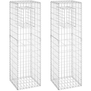 vidaXL 2x Poteaux à Panier de Gabion Poteaux à Jardinière de Gabion de Patio Jardin Terrasse Extérieur Projets de Jardinage 40x40x140 cm Fer - Publicité vidaXL 2x Poteaux à Panier de Gabion Poteaux à Jardinière de Gabion de Patio Jardin Terrasse Extérieur Projets de Jardinage 40x40x140 cm Fer - Publicité