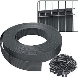 vounot ® Kit de lamelles Occultantes PVC 75m x 4.7cm 150 Clips Brise Vue de Qualité Bandes de Protection pour Panneau Grillagé Clôtures Rigides Gris - Publicité vounot ® Kit de lamelles Occultantes PVC 75m x 4.7cm 150 Clips Brise Vue de Qualité Bandes de Protection pour Panneau Grillagé Clôtures Rigides Gris - Publicité