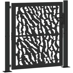 vidaXL Portail de Jardin Noir 100x100 cm Acier Conception de tracés, Porte de clôture, Porte extérieure, Porte en métal, Porte de sécurité - Publicité vidaXL Portail de Jardin Noir 100x100 cm Acier Conception de tracés, Porte de clôture, Porte extérieure, Porte en métal, Porte de sécurité - Publicité