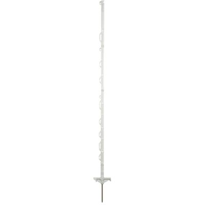horizont Lot de 40 piquets de clôture en plastique blanc Hauteur : 138 cm Double marche Avec œillets Pour rubans, cordes, brins, poteaux de clôture - Publicité horizont Lot de 40 piquets de clôture en plastique blanc Hauteur : 138 cm Double marche Avec œillets Pour rubans, cordes, brins, poteaux de clôture - Publicité
