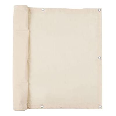 jarolift Brise Vue pour Balcon, Revêtement et Pare Vue de Balcon, Protection Contre Le Vent et Le Soleil, Étanche Á l'eau, 500 x 90 cm (24 Oeillets), Crème - Publicité jarolift Brise Vue pour Balcon, Revêtement et Pare Vue de Balcon, Protection Contre Le Vent et Le Soleil, Étanche Á l'eau, 500 x 90 cm (24 Oeillets), Crème - Publicité