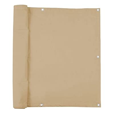 jarolift Brise Vue pour Balcon, Revêtement et Pare Vue de Balcon, Protection Contre Le Vent et Le Soleil, Étanche Á l'eau, 500 x 90 cm (24 Oeillets), Sable - Publicité jarolift Brise Vue pour Balcon, Revêtement et Pare Vue de Balcon, Protection Contre Le Vent et Le Soleil, Étanche Á l'eau, 500 x 90 cm (24 Oeillets), Sable - Publicité