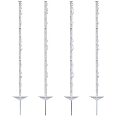 Voss 60x Farm 105 piquets de clôture, poteaux de clôture, 8 Oeillets pour toron, Corde, Ruban, Double Marche, Clou en Acier galvanisé, Hauteur 105cm, Blanc - Publicité Voss 60x Farm 105 piquets de clôture, poteaux de clôture, 8 Oeillets pour toron, Corde, Ruban, Double Marche, Clou en Acier galvanisé, Hauteur 105cm, Blanc - Publicité