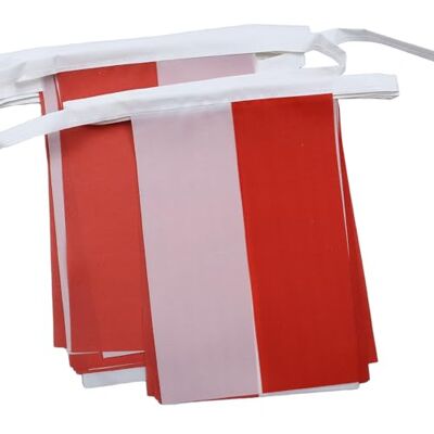 Guirlande de drapeaux de Monaco - 6M, 20 drapeaux, polyester - Publicité Guirlande de drapeaux de Monaco - 6M, 20 drapeaux, polyester - Publicité