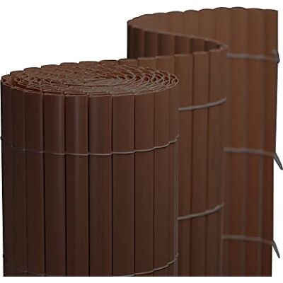 jarolift Canisse en PVC Standard Brise Vue pour Jardin Balcon Terrasse, Habillage De Balcon Clôture Renforcé Résistanteaux Intempéries, 100 x 600 cm, 2 Tapis chacun de 2 x 3 m de Longueur, Marron - Publicité jarolift Canisse en PVC Standard Brise Vue pour Jardin Balcon Terrasse, Habillage De Balcon Clôture Renforcé Résistanteaux Intempéries, 100 x 600 cm, 2 Tapis chacun de 2 x 3 m de Longueur, Marron - Publicité