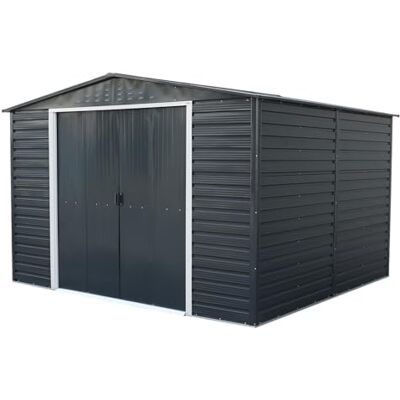 Duramax Alpine 10 x 10 (9,75 m²) Abri de Jardin en métal avec Base, Acier galvanisé à Chaud, Structure de Toit renforcée, Abri de Jardin sans Entretien et résistant aux intempéries, Anthracite - Publicité Duramax Alpine 10 x 10 (9,75 m²) Abri de Jardin en métal avec Base, Acier galvanisé à Chaud, Structure de Toit renforcée, Abri de Jardin sans Entretien et résistant aux intempéries, Anthracite - Publicité