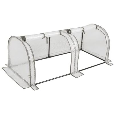 WOLTU Serre de Jardin, 130x60x50cm, Serre pour Plantes, en PE Imperméable et Demi-translucide 130g/m2, pour Protection de la Pluie, du Vent et de la Neige, Blanc - Publicité WOLTU Serre de Jardin, 130x60x50cm, Serre pour Plantes, en PE Imperméable et Demi-translucide 130g/m2, pour Protection de la Pluie, du Vent et de la Neige, Blanc - Publicité