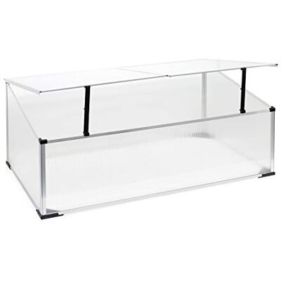 WilTec Mini Serre Jardin Aluminium 100 x 60 x 40 cm Potager Toit Verrouillable 2 Battants Résistance aux intempéries Protection UV Aménagement Jardin Culture Plantes Légumes - Publicité WilTec Mini Serre Jardin Aluminium 100 x 60 x 40 cm Potager Toit Verrouillable 2 Battants Résistance aux intempéries Protection UV Aménagement Jardin Culture Plantes Légumes - Publicité