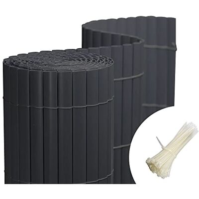 jarolift Canisse en PVC Standard Brise Vue pour Jardin Balcon Terrasse, Extérieur Balcon Clôture Résistante à la Corrosion et aux Intempéries, 90 x 400 cm, Gris, Inclus 50 Serre-Câbles Transparent - Publicité jarolift Canisse en PVC Standard Brise Vue pour Jardin Balcon Terrasse, Extérieur Balcon Clôture Résistante à la Corrosion et aux Intempéries, 90 x 400 cm, Gris, Inclus 50 Serre-Câbles Transparent - Publicité