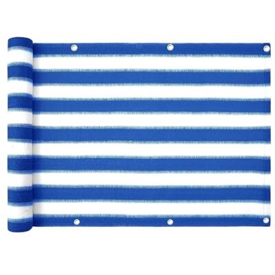 casa pura Couverture de Protection Brise-Vue Résistant aux UV Toilde de Protection HDPE pour Balcon Résistante aux intempéries et Simple d'entretien Bleu/Blanc 90 x 500 cm - Publicité casa pura Couverture de Protection Brise-Vue Résistant aux UV Toilde de Protection HDPE pour Balcon Résistante aux intempéries et Simple d'entretien Bleu/Blanc 90 x 500 cm - Publicité