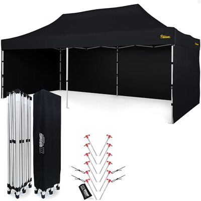 BRIMO - Hexagon Premium - 3x4.5m - 3 murs - Tente pavillon - Publicité BRIMO - Hexagon Premium - 3x4.5m - 3 murs - Tente pavillon - Publicité