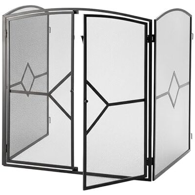 Relaxdays Grille Pare-étincelles , Grille de cheminée avec Porte, 80 x 71 x 61 cm, Protection étincelles, Fer, Noir - Publicité Relaxdays Grille Pare-étincelles , Grille de cheminée avec Porte, 80 x 71 x 61 cm, Protection étincelles, Fer, Noir - Publicité