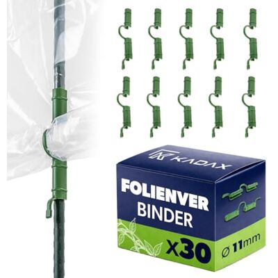 KADAX Lot de 30 clips de film de serre Ø 11 mm, pinces en plastique pour serre Supports de film pour tunnel de film Pour une fixation sûre du film sur les tuyaux - Publicité KADAX Lot de 30 clips de film de serre Ø 11 mm, pinces en plastique pour serre Supports de film pour tunnel de film Pour une fixation sûre du film sur les tuyaux - Publicité