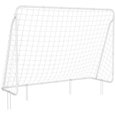 SONGMICS But de Foot pour Enfants Filet de Football Montage Rapide pour Jardin Cour Parc Plage Tubes de Fer Filet PE 215x76x150cm Blanc SZQ215W01 - Publicité SONGMICS But de Foot pour Enfants Filet de Football Montage Rapide pour Jardin Cour Parc Plage Tubes de Fer Filet PE 215x76x150cm Blanc SZQ215W01 - Publicité
