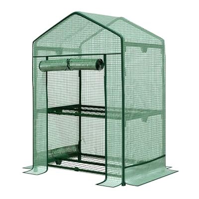 KARAT Serre du Jardin Serre botanique résistante aux intempéries avec Cadre en Acier Local végétal Compact Serre à Plantes pour Balcon (Bloom, P49 x L69 x H93 cm 2 étages) - Publicité KARAT Serre du Jardin Serre botanique résistante aux intempéries avec Cadre en Acier Local végétal Compact Serre à Plantes pour Balcon (Bloom, P49 x L69 x H93 cm 2 étages) - Publicité