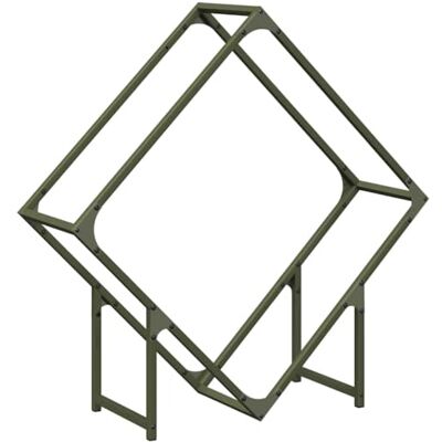 vidaXL Portant de Bois Chauffage Vert Olive 80x25x80 cm, Support à bûches de cheminée, Support à bûches, Support à bûches - Publicité vidaXL Portant de Bois Chauffage Vert Olive 80x25x80 cm, Support à bûches de cheminée, Support à bûches, Support à bûches - Publicité