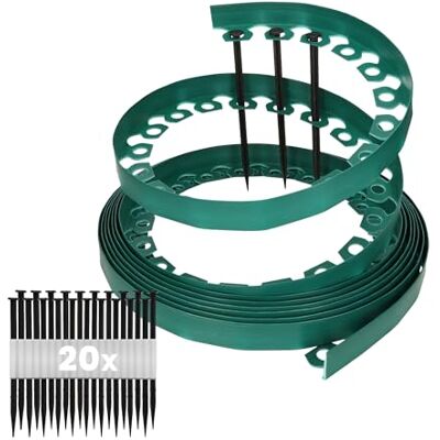 GARDENIX Modèle - Bordure de jardin en plastique flexible - 10 m - Vert - Publicité GARDENIX Modèle - Bordure de jardin en plastique flexible - 10 m - Vert - Publicité