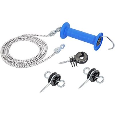 Voss Kit poignée portillon avec corde élastique, 3,2m / 5,2m accessoires utiles pour clôtures électriques - Publicité Voss Kit poignée portillon avec corde élastique, 3,2m / 5,2m accessoires utiles pour clôtures électriques - Publicité