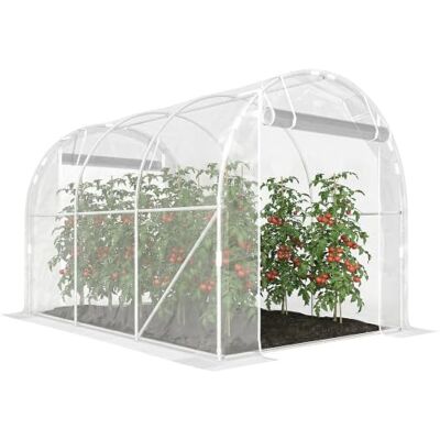 Outsunny Serre Tunnel de Jardin 6m² 195x295x195cm 2 Portes Transparent Serre de Jardin Tunnel, Cadre Acier Galvanisé, Bâche PE Haute Densité 150g/m² Prolongée de 20 cm, pour Extérieur - Publicité Outsunny Serre Tunnel de Jardin 6m² 195x295x195cm 2 Portes Transparent Serre de Jardin Tunnel, Cadre Acier Galvanisé, Bâche PE Haute Densité 150g/m² Prolongée de 20 cm, pour Extérieur - Publicité