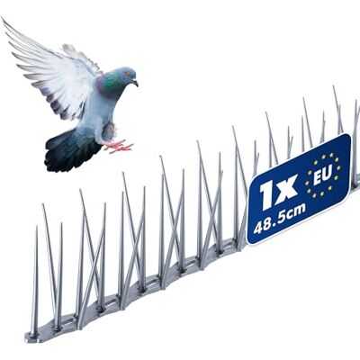 KADAX Répulsif anti-oiseaux en argent – Pointes stables pour repousser les oiseaux, résistant aux intempéries et flexible, protection pour rebord de fenêtre et toit - Publicité KADAX Répulsif anti-oiseaux en argent – Pointes stables pour repousser les oiseaux, résistant aux intempéries et flexible, protection pour rebord de fenêtre et toit - Publicité