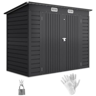 Outsunny Abri de Jardin Métal 3m² Gants Aérations 249x121x183cm Gris Cabane de Jardin, Structure en Acier Galvanisé Améliorée, Cabanon Rangement Outils, Portes Verrouillables - Publicité Outsunny Abri de Jardin Métal 3m² Gants Aérations 249x121x183cm Gris Cabane de Jardin, Structure en Acier Galvanisé Améliorée, Cabanon Rangement Outils, Portes Verrouillables - Publicité