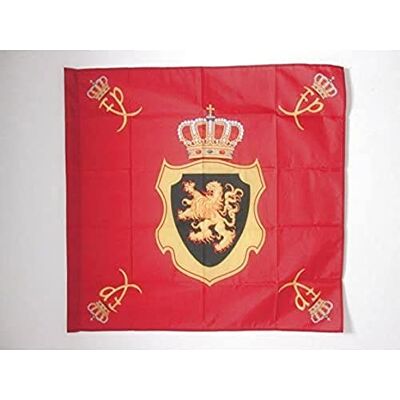 AZ FLAG Drapeau Etendard royal de Belgique 90x90 cm Polyester 100D Fourreau Usage intérieur et extérieur Drapeau décoratif du roi belge Koninklijke standaard van België avec fourreau pour mât - Publicité AZ FLAG Drapeau Etendard royal de Belgique 90x90 cm Polyester 100D Fourreau Usage intérieur et extérieur Drapeau décoratif du roi belge Koninklijke standaard van België avec fourreau pour mât - Publicité