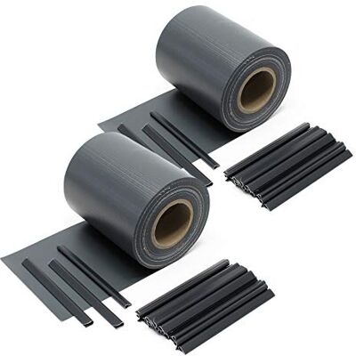 WilTec Brise-Vue en Rouleau – Anthracite – 70 m x 19 cm – en PVC 650 g/m² – avec 40 Clips – Protection visuelle Pare-Vue extérieur pour Clôture Jardin Terrasse - Publicité WilTec Brise-Vue en Rouleau – Anthracite – 70 m x 19 cm – en PVC 650 g/m² – avec 40 Clips – Protection visuelle Pare-Vue extérieur pour Clôture Jardin Terrasse - Publicité