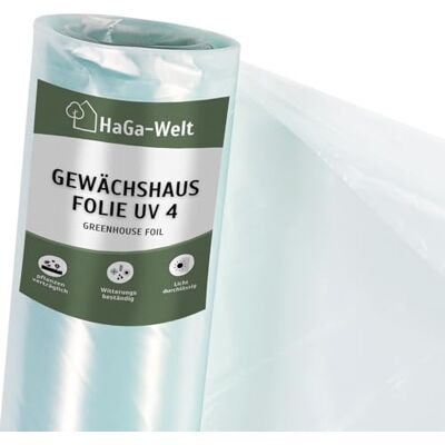 HaGa UV4 Film pour serre 8m x 10m film PE transparent comme tunnel en plastique, serre, serre à tomates Résistant aux intempéries Résistant aux UV - Publicité HaGa UV4 Film pour serre 8m x 10m film PE transparent comme tunnel en plastique, serre, serre à tomates Résistant aux intempéries Résistant aux UV - Publicité
