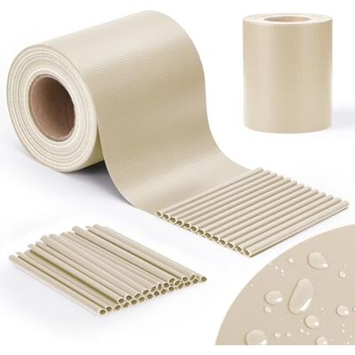 jarolift Brise-Vue en PVC Couverture de clôture Protection visuelle pour Jardin 19 cm x 40 m avec 25 Clips de Fixation, Crème Ivoire-Claire - Publicité jarolift Brise-Vue en PVC Couverture de clôture Protection visuelle pour Jardin 19 cm x 40 m avec 25 Clips de Fixation, Crème Ivoire-Claire - Publicité