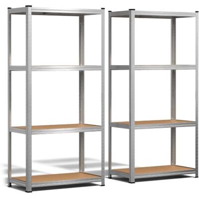 vounot ® Lot de 2 Étagère de Rangement en Acier Galvanisé à 4 Niveaux 160x80x40cm Etagère Charge Lourde Tablette Ajustable Charge Max 700kg Idéal pour Rangement de Garage Atelier Cuisine - Publicité vounot ® Lot de 2 Étagère de Rangement en Acier Galvanisé à 4 Niveaux 160x80x40cm Etagère Charge Lourde Tablette Ajustable Charge Max 700kg Idéal pour Rangement de Garage Atelier Cuisine - Publicité