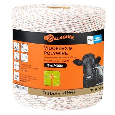 GALLAGHER - Vidoflex 9 Turboline Plus - Blanc - 400 m - Rope - Publicité GALLAGHER - Vidoflex 9 Turboline Plus - Blanc - 400 m - Rope - Publicité