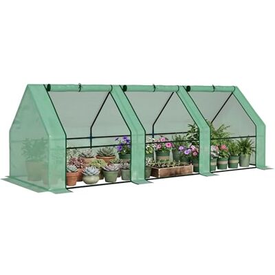 Outsunny Mini Serre de Jardin Mini Serre Tunnel 270L x 90l x 90H cm Vert - Publicité Outsunny Mini Serre de Jardin Mini Serre Tunnel 270L x 90l x 90H cm Vert - Publicité