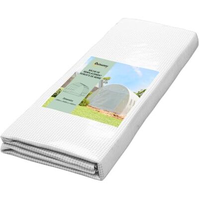 Outsunny Bâche de Rechange Serre Tunnel 12 m² PE Anti-UV 4x3x2m Blanc Anti-UV, Imperméable, 8 Fenêtres, Porte Enroulable Zippée - Publicité Outsunny Bâche de Rechange Serre Tunnel 12 m² PE Anti-UV 4x3x2m Blanc Anti-UV, Imperméable, 8 Fenêtres, Porte Enroulable Zippée - Publicité