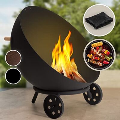 blumfeldt Brasero Exterieur pour Le Jardin et Terrasse, Brasero Grill Portable, Couverture Pluie, Bol en Acier, BBQ Rond avec Foyer Camping, Brûleur à Bois, Résistant Intempéries, Tisonnier - Publicité blumfeldt Brasero Exterieur pour Le Jardin et Terrasse, Brasero Grill Portable, Couverture Pluie, Bol en Acier, BBQ Rond avec Foyer Camping, Brûleur à Bois, Résistant Intempéries, Tisonnier - Publicité