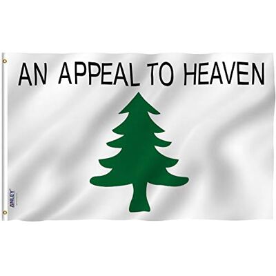 Anley Fly Breeze 3x5Pi Drapeau An Appeal To Heaven-Couleur Vive Résistant aux UV-Tête en Toile/Double Couture-Drapeau de Pin Polyester œillet en Laiton 3x5Pi - Publicité Anley Fly Breeze 3x5Pi Drapeau An Appeal To Heaven-Couleur Vive Résistant aux UV-Tête en Toile/Double Couture-Drapeau de Pin Polyester œillet en Laiton 3x5Pi - Publicité