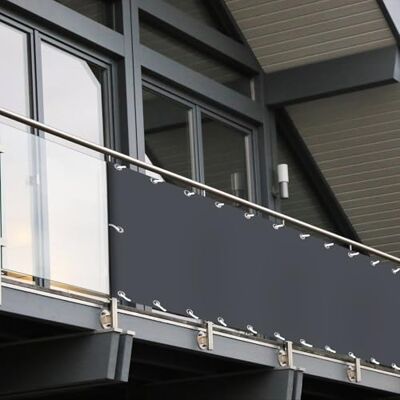 KARAT Brise-Vue en PVC H90 cm x L6 m Clôture pour Balcon Extra Opaque Bandelettes résistantes aux intempéries avec Protection UV Décoration pour balcons Installation sans Outils, Anthracite - Publicité KARAT Brise-Vue en PVC H90 cm x L6 m Clôture pour Balcon Extra Opaque Bandelettes résistantes aux intempéries avec Protection UV Décoration pour balcons Installation sans Outils, Anthracite - Publicité