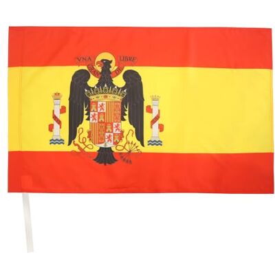 AZ FLAG Drapeau Espagne franquiste 1945-1977 90x60 cm Fourreau Usage intérieur et extérieur Drapeau décoratif espagnol de Franco España de Franco 1945-1977 avec fourreau pour mât - Publicité AZ FLAG Drapeau Espagne franquiste 1945-1977 90x60 cm Fourreau Usage intérieur et extérieur Drapeau décoratif espagnol de Franco España de Franco 1945-1977 avec fourreau pour mât - Publicité