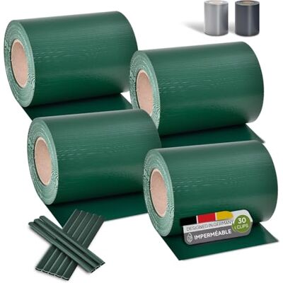 Juskys Rouleaux Brise-Vue en PVC pour clôtures à barreaux Doubles 4 Rouleaux de 35 m, 120 Clips de Fixation Film Anti-Regards pour clôture Protection visuelle Protection Contre Le Vent Vert - Publicité Juskys Rouleaux Brise-Vue en PVC pour clôtures à barreaux Doubles 4 Rouleaux de 35 m, 120 Clips de Fixation Film Anti-Regards pour clôture Protection visuelle Protection Contre Le Vent Vert - Publicité