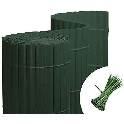 jarolift Canisse en PVC Standard Brise Vue pour Jardin Balcon Terrasse, Extérieur Balcon Clôture Résistante à la Corrosion et aux Intempéries,120 x 300 cm, Vert, Inclus 50 Serre-Câbles Vert - Publicité jarolift Canisse en PVC Standard Brise Vue pour Jardin Balcon Terrasse, Extérieur Balcon Clôture Résistante à la Corrosion et aux Intempéries,120 x 300 cm, Vert, Inclus 50 Serre-Câbles Vert - Publicité