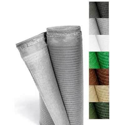 Jardin202 Filet d'occultation premium 110 g/m² ombrage et confidentialité pour jardin, clôture, patio et terrasse Protection UV 1 x 10 m (gris métallisé) - Publicité Jardin202 Filet d'occultation premium 110 g/m² ombrage et confidentialité pour jardin, clôture, patio et terrasse Protection UV 1 x 10 m (gris métallisé) - Publicité