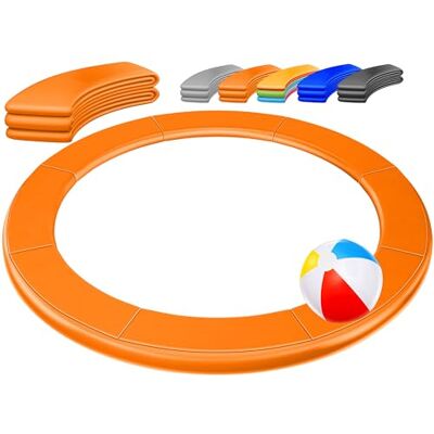 KESSER® Couverture de Bord pour Trampoline Ø 244 cm, 30cm de Large 100% résistant aux UV indéchirable Couverture à Ressorts avec Ballon de Plage Orange - Publicité KESSER® Couverture de Bord pour Trampoline Ø 244 cm, 30cm de Large 100% résistant aux UV indéchirable Couverture à Ressorts avec Ballon de Plage Orange - Publicité