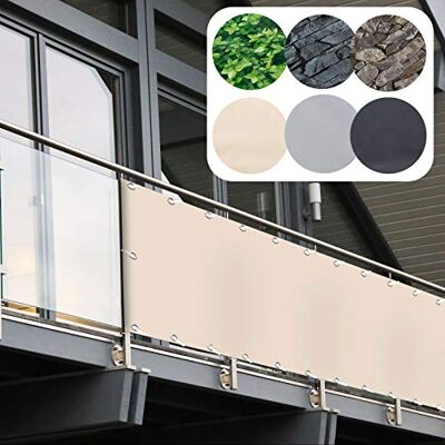 casa pura Brise Vue Occultante pour Balcon Pare-Vue en PVC Protection Visuelle Résistante aux Intempéries et UV Brise Vent avec Oeillets en aluminium, matériel d'installation inclus (Beige H90cm x L6 m) - Publicité casa pura Brise Vue Occultante pour Balcon Pare-Vue en PVC Protection Visuelle Résistante aux Intempéries et UV Brise Vent avec Oeillets en aluminium, matériel d'installation inclus (Beige H90cm x L6 m) - Publicité