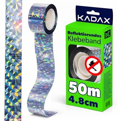 KADAX Ruban de répulsif anti-oiseaux 50 m Ruban hologramme Bande réfléchissante Pour dissuader les oiseaux Répulsif contre les oiseaux 4,8 cm Argenté - Publicité KADAX Ruban de répulsif anti-oiseaux 50 m Ruban hologramme Bande réfléchissante Pour dissuader les oiseaux Répulsif contre les oiseaux 4,8 cm Argenté - Publicité